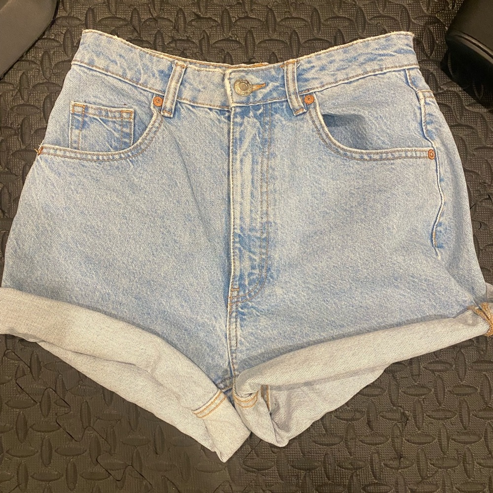 Zara mom fit denim shorts
